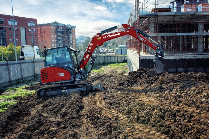 Minibagger mieten - Yanmar VIO60 Mieten Vermietung Baumaschinen Werle